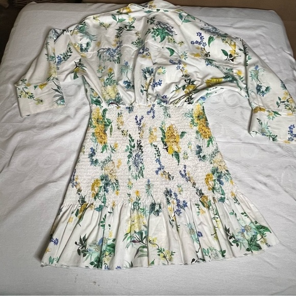 Zara Floral Print Smock Dress Small - Picture 8 of 10